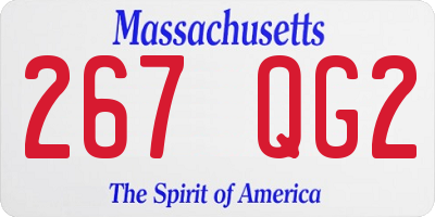 MA license plate 267QG2