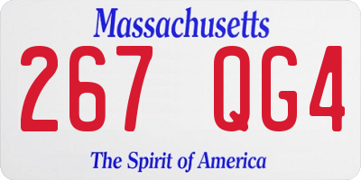 MA license plate 267QG4