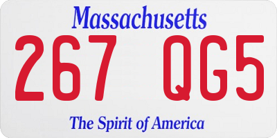 MA license plate 267QG5