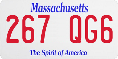 MA license plate 267QG6