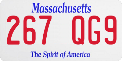 MA license plate 267QG9