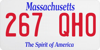 MA license plate 267QH0