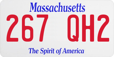 MA license plate 267QH2