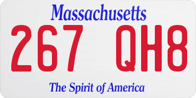 MA license plate 267QH8