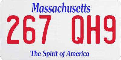 MA license plate 267QH9