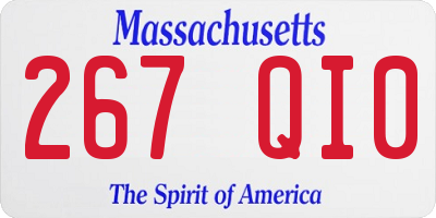 MA license plate 267QI0