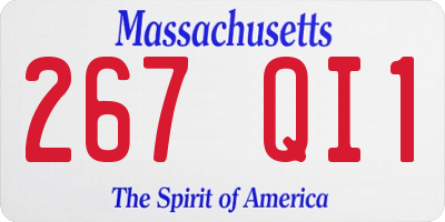MA license plate 267QI1