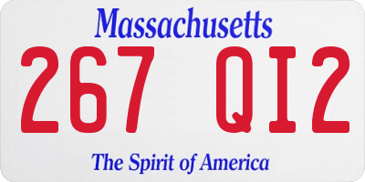 MA license plate 267QI2