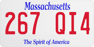 MA license plate 267QI4