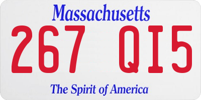 MA license plate 267QI5