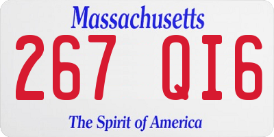 MA license plate 267QI6