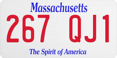 MA license plate 267QJ1