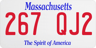 MA license plate 267QJ2