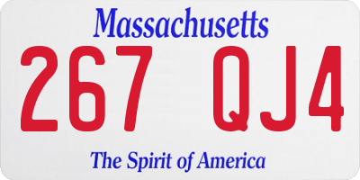 MA license plate 267QJ4