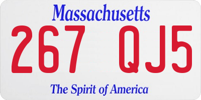 MA license plate 267QJ5