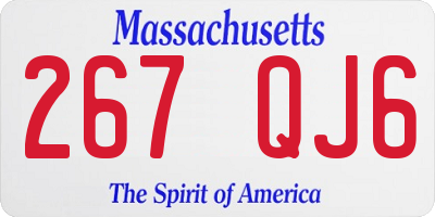 MA license plate 267QJ6
