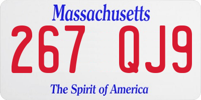 MA license plate 267QJ9