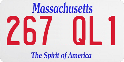 MA license plate 267QL1