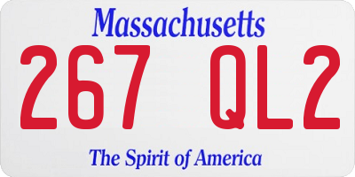 MA license plate 267QL2