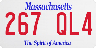 MA license plate 267QL4