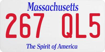 MA license plate 267QL5