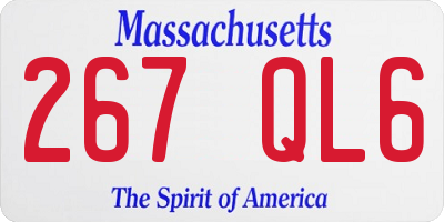 MA license plate 267QL6