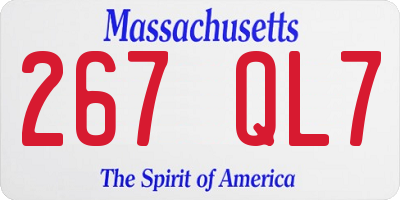 MA license plate 267QL7