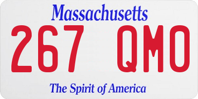 MA license plate 267QM0