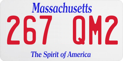 MA license plate 267QM2