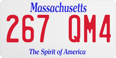 MA license plate 267QM4