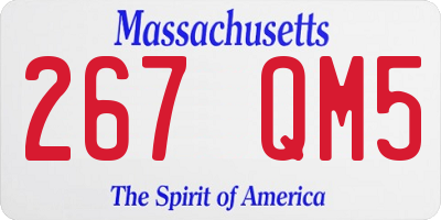 MA license plate 267QM5