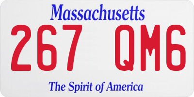 MA license plate 267QM6