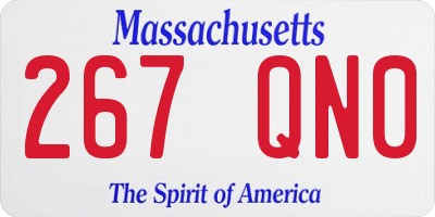 MA license plate 267QN0