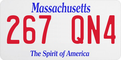MA license plate 267QN4