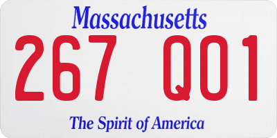 MA license plate 267QO1