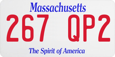 MA license plate 267QP2