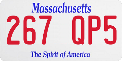 MA license plate 267QP5
