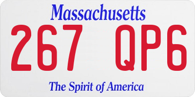 MA license plate 267QP6