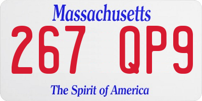 MA license plate 267QP9