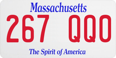 MA license plate 267QQ0
