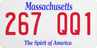 MA license plate 267QQ1