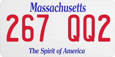 MA license plate 267QQ2