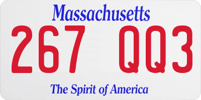 MA license plate 267QQ3