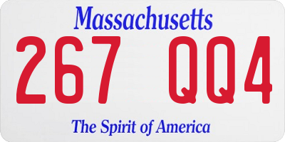 MA license plate 267QQ4