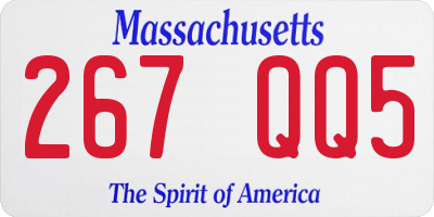 MA license plate 267QQ5