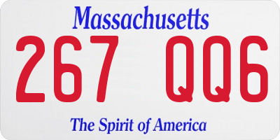 MA license plate 267QQ6