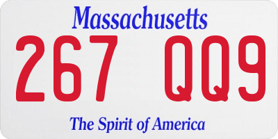 MA license plate 267QQ9