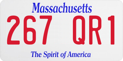 MA license plate 267QR1