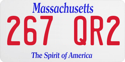 MA license plate 267QR2