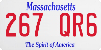 MA license plate 267QR6